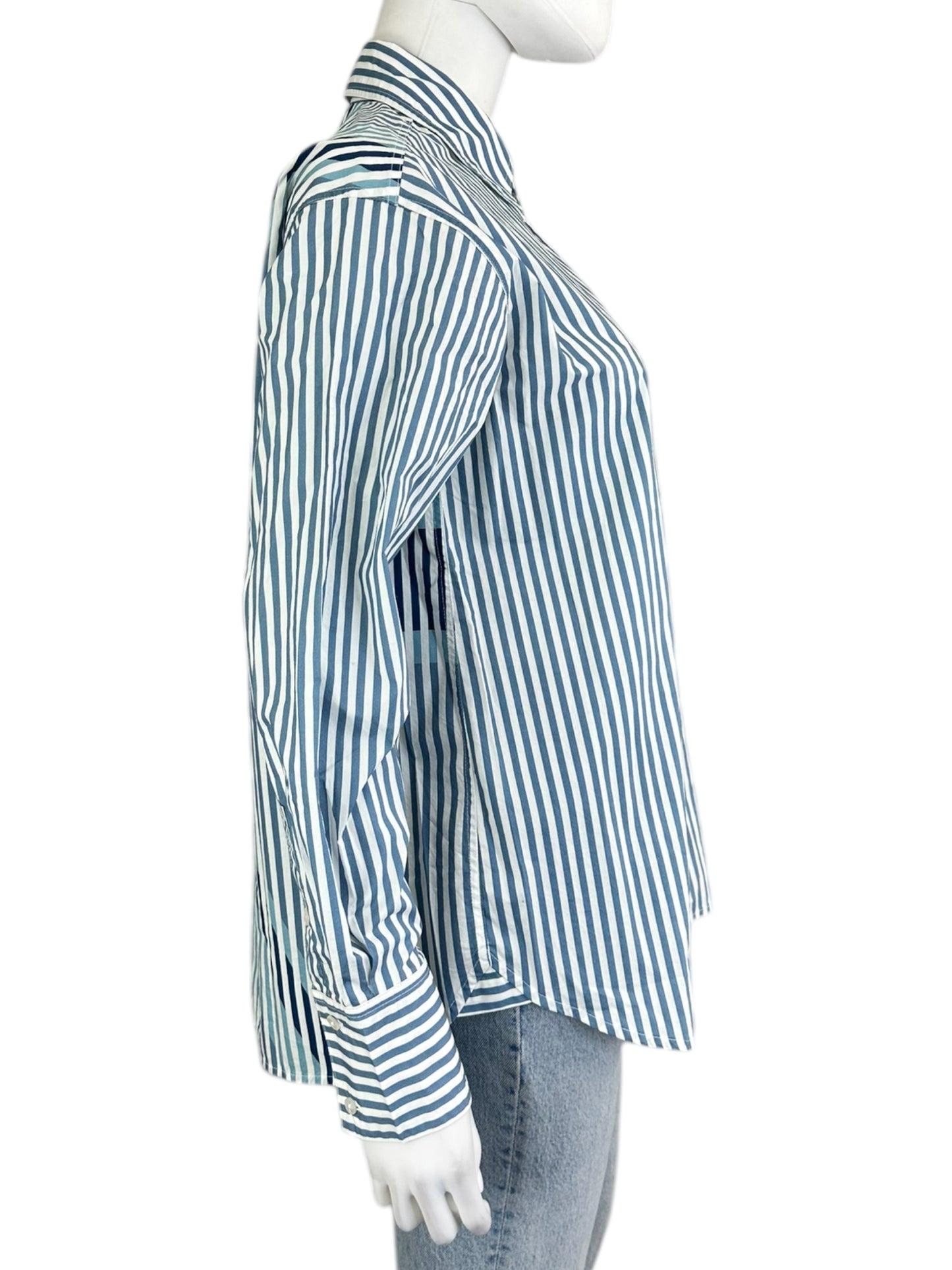 boden Blue and White Pinstripe Button Down NWT Size 6