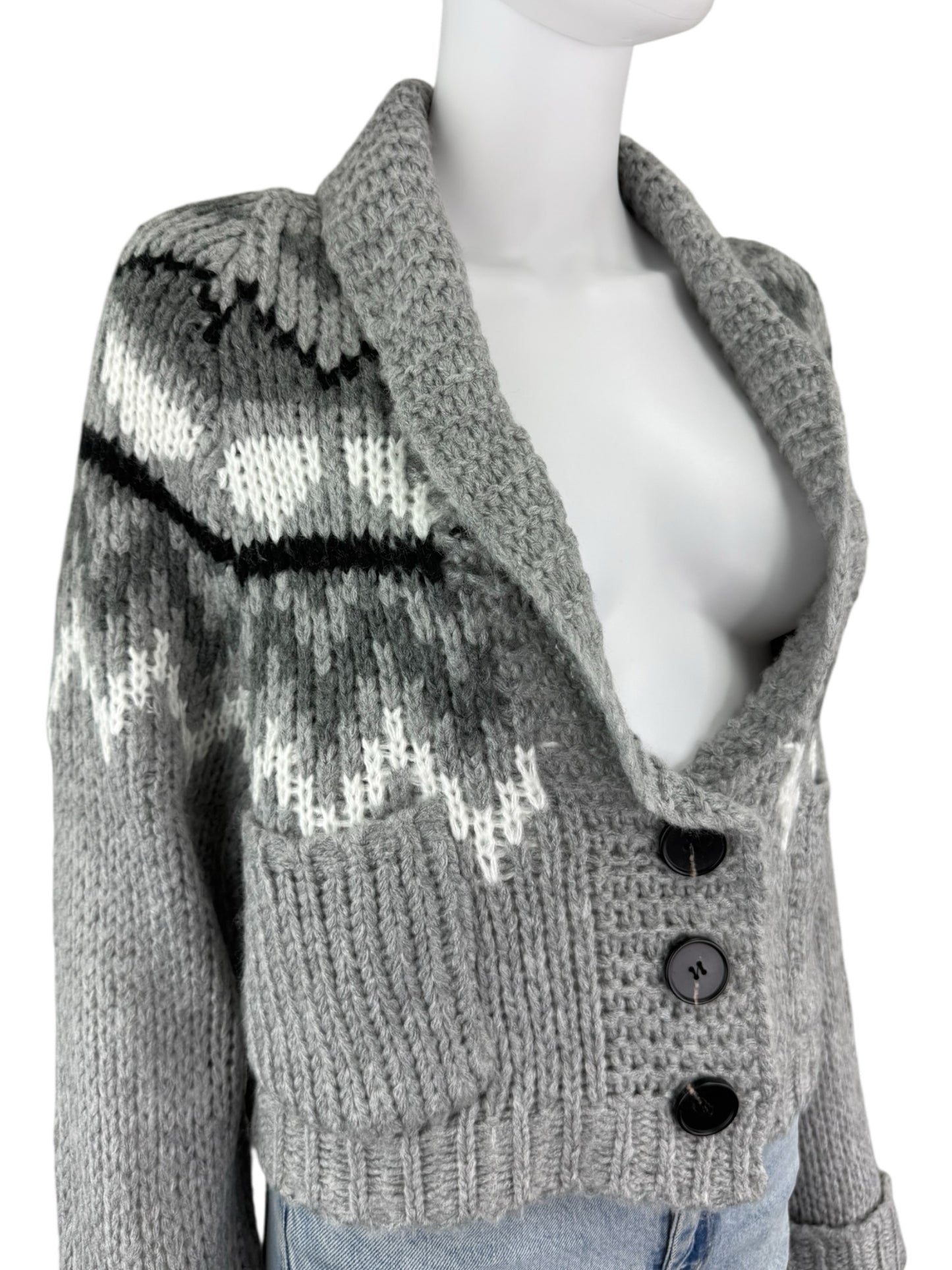 JOHN + JENN NWT Gray Brady Sweater Cardigan Size S