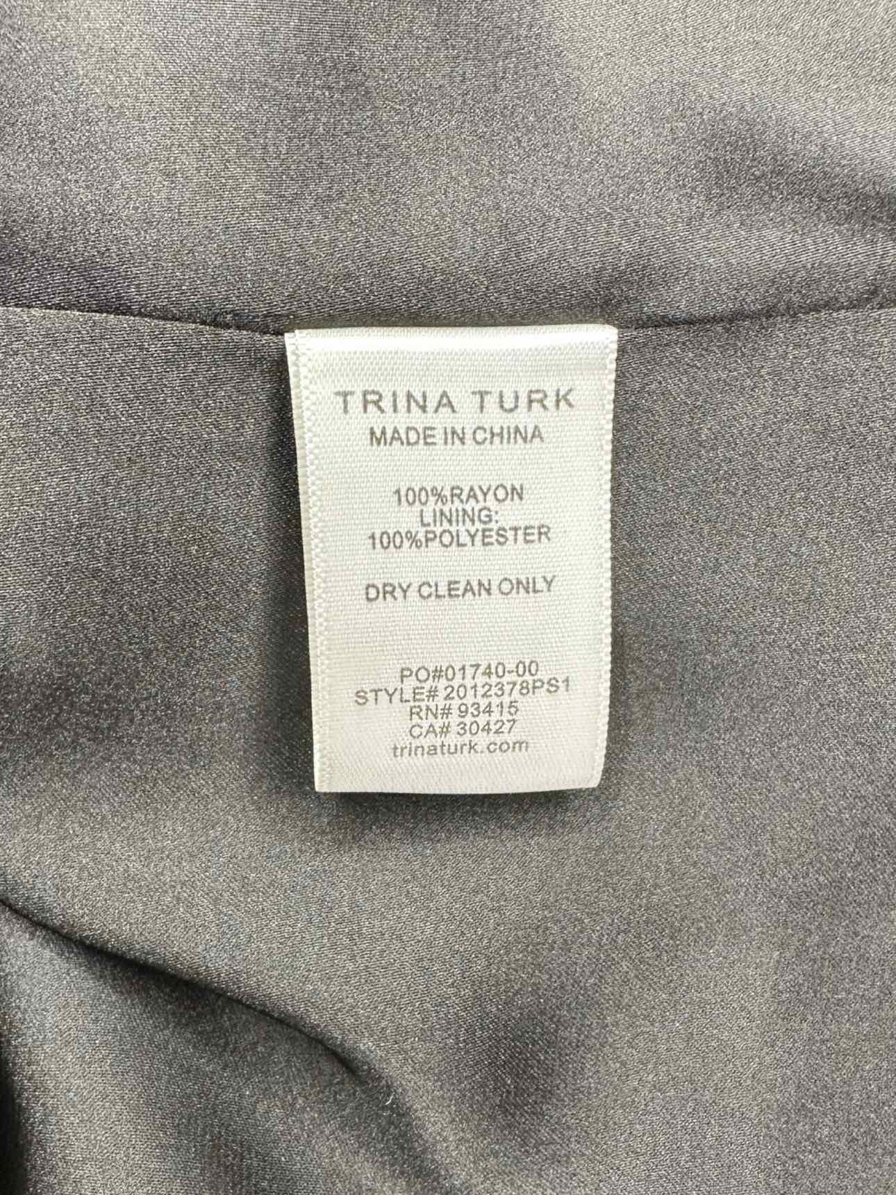 Trina Turk Black and White Halter Dress Size 2