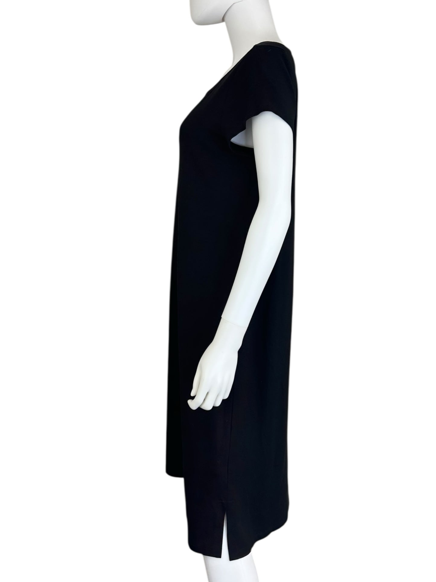 EILEEN FISHER Black Knit Midi Dress Size S