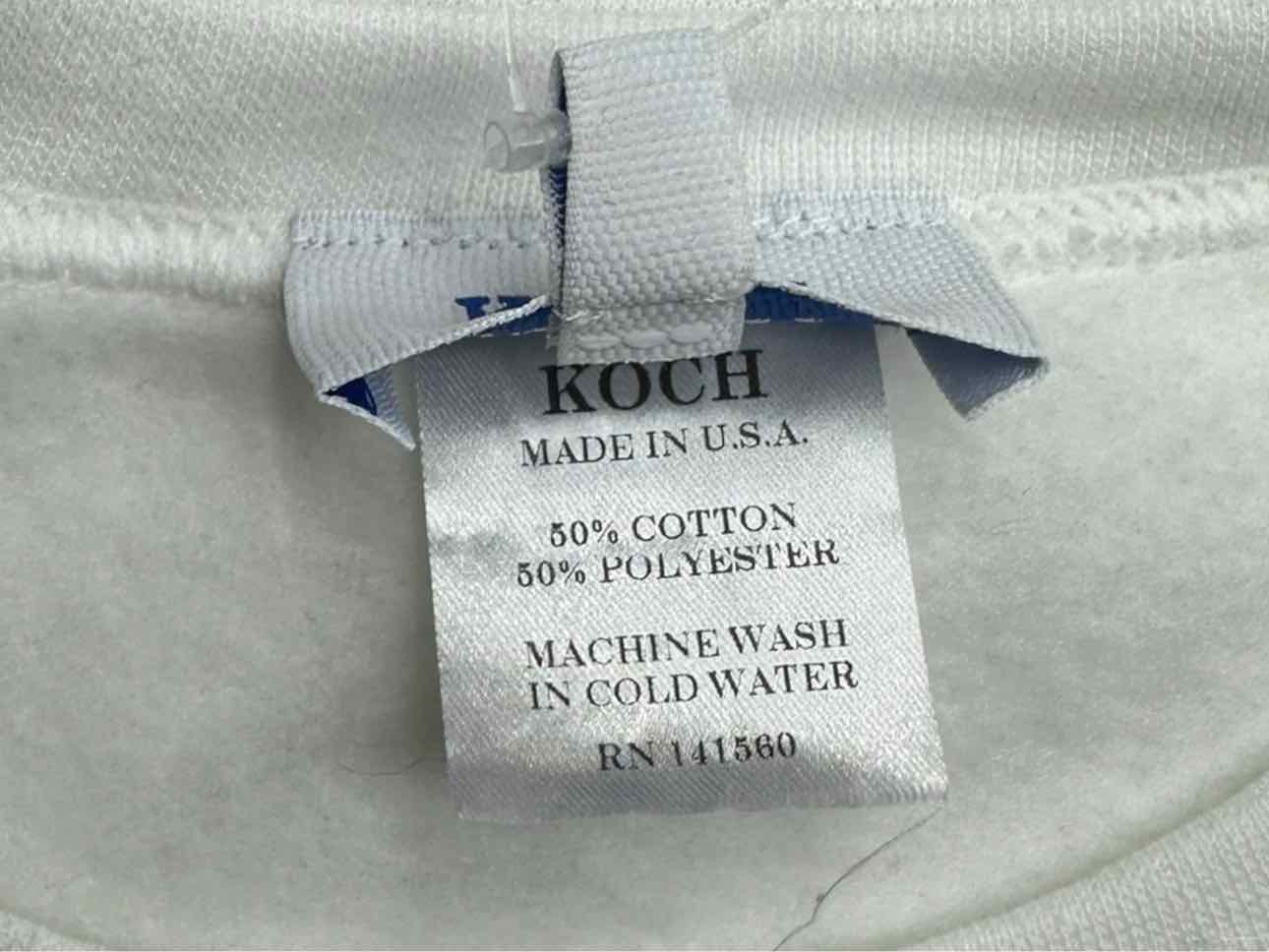 KOCH White Crewneck EQUALITY Sweatshirt Size S