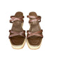 Paige Brown Leather Wedges Size 9.5