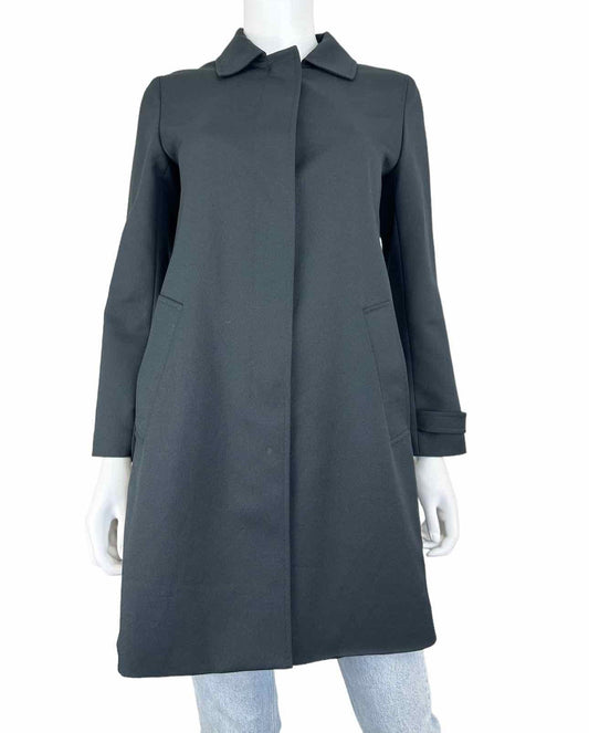 Theory Black Dress Coat Size S