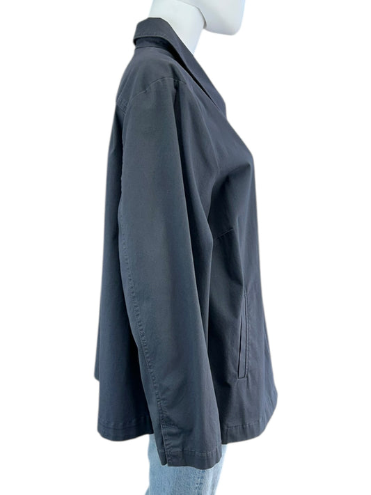 EILEEN FISHER Gray Cotton Utility Jacket Size XL