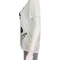 Lauren Moshi White Wolf Painted Evil Eye Boyfriend Tee Size XS