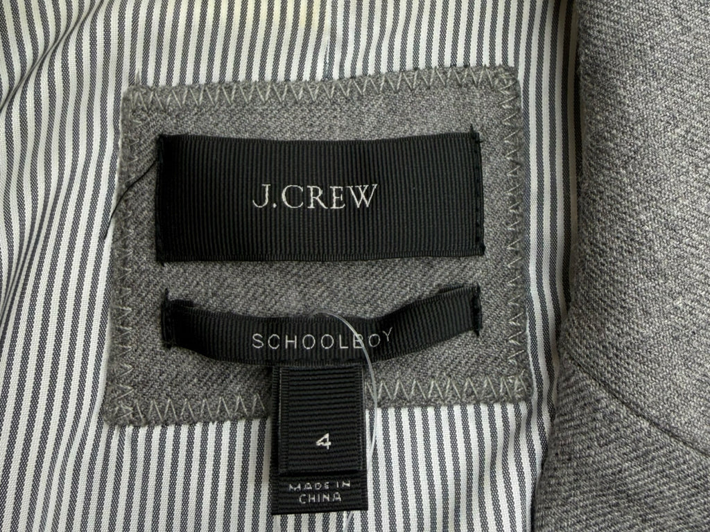 J. Crew Gray Wool Schoolboy Blazer Size 4