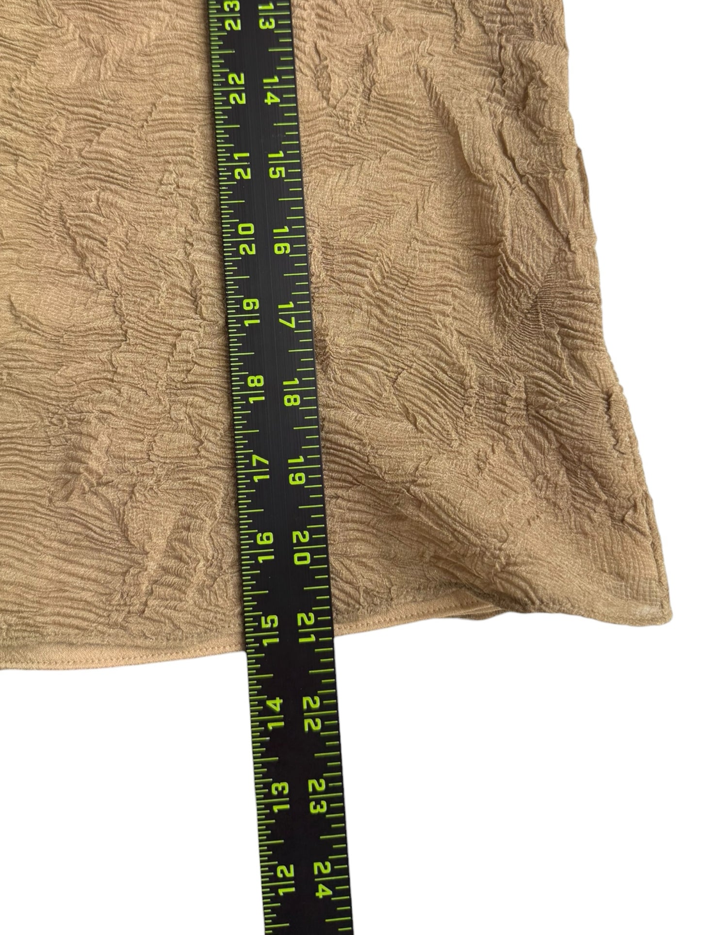 Vince Gold Crinkle Textured Shell Size XS
