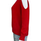 minnie rose Red 100% Cashmere Cold Shoulder Sweater Size S