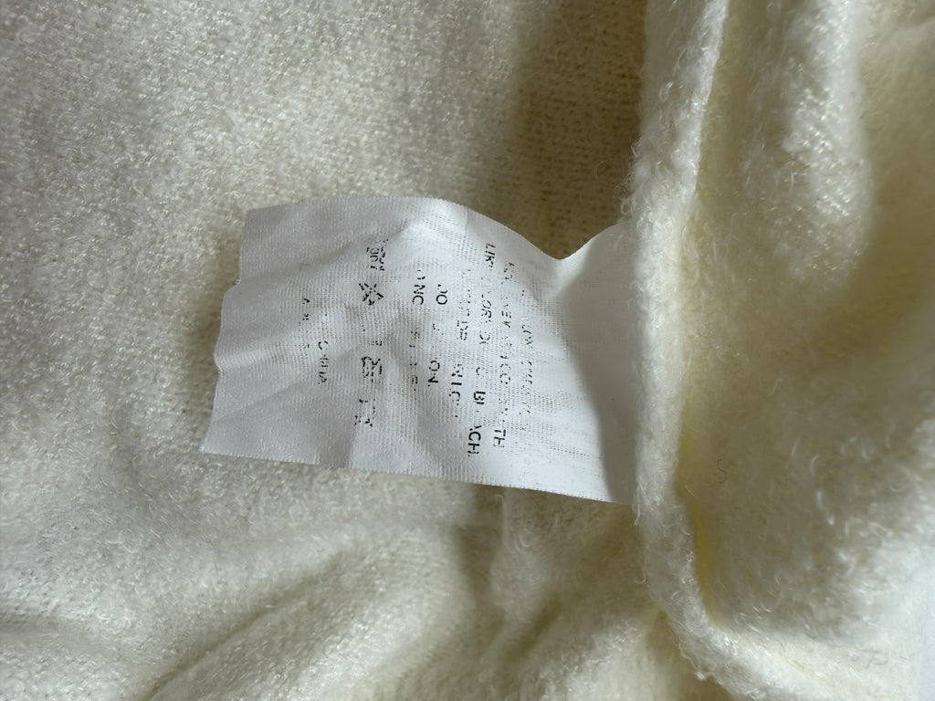 Kashwere Cream Hooded Zip Front Jacket Size S