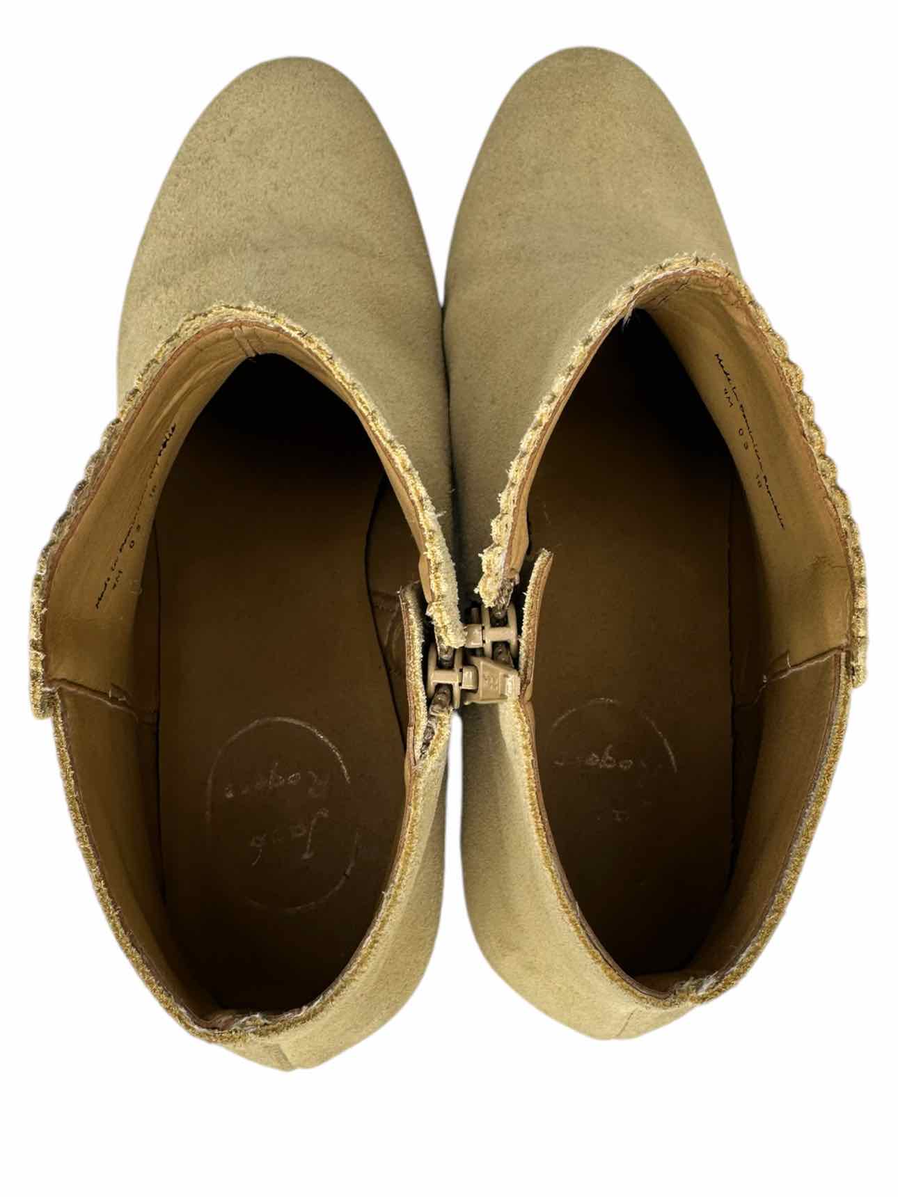 Jack Rogers Cream Suede Bailee Booties Size 9