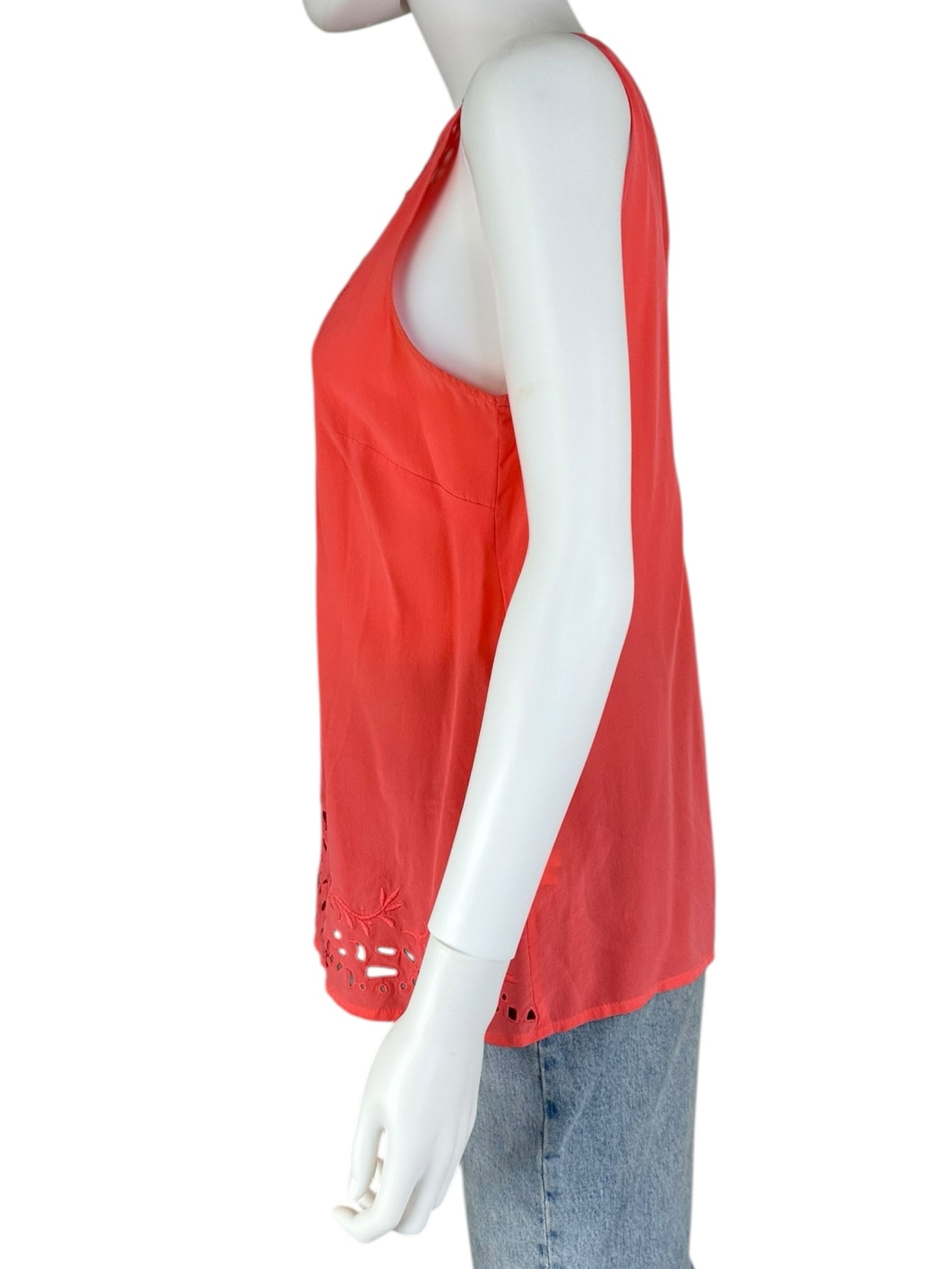 CYNTHIA ROWLEY100% Silk Coral Tank Size S