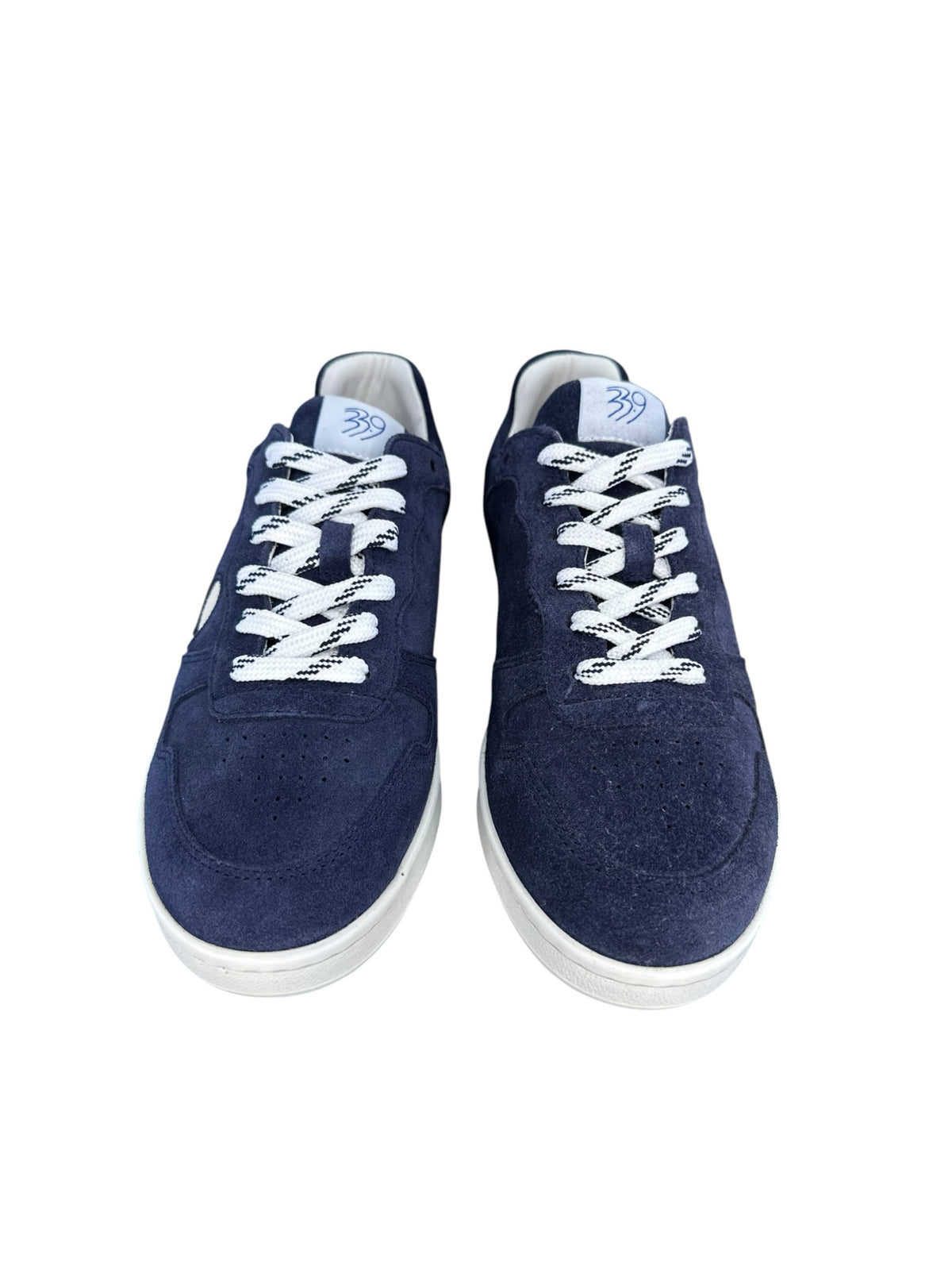 33.9 Women's Navy Blue Suede Signature Sneaker Size 37