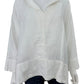 TRINA TURK White 100% Linen Blouse Size L