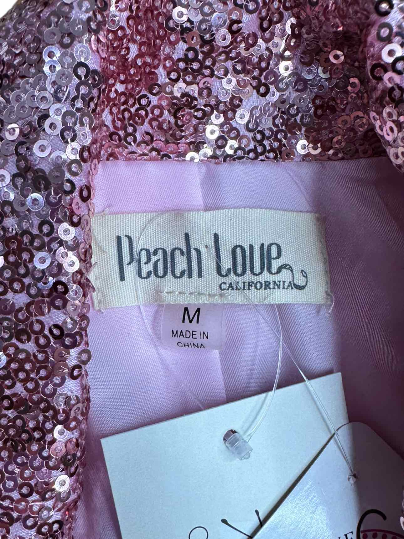 Peach Love Pink Sequined Blazer Size M