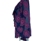 TRINA TURK Navy Floral Silk Print Blouse Size L