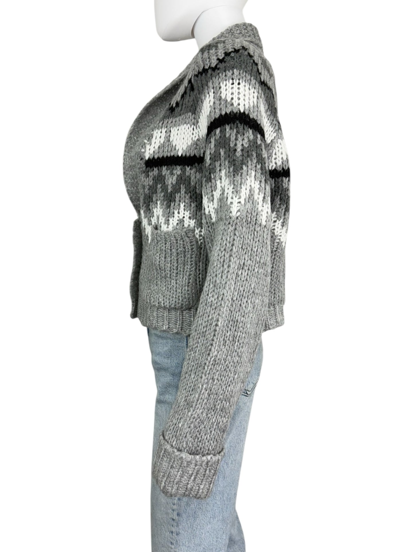 JOHN + JENN NWT Gray Brady Sweater Cardigan Size S
