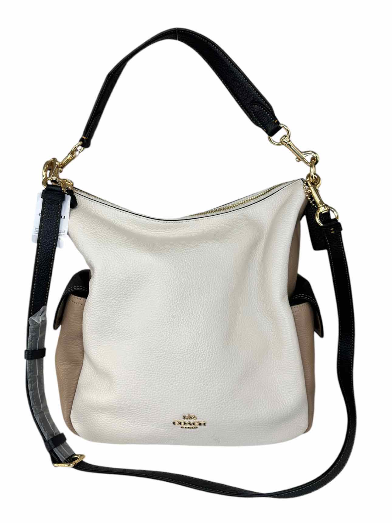 COACH NWT White Leather PENNIE Designer Handbag