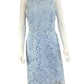 Katherine Kelly Blue Floral Eyelet Dress Size 8