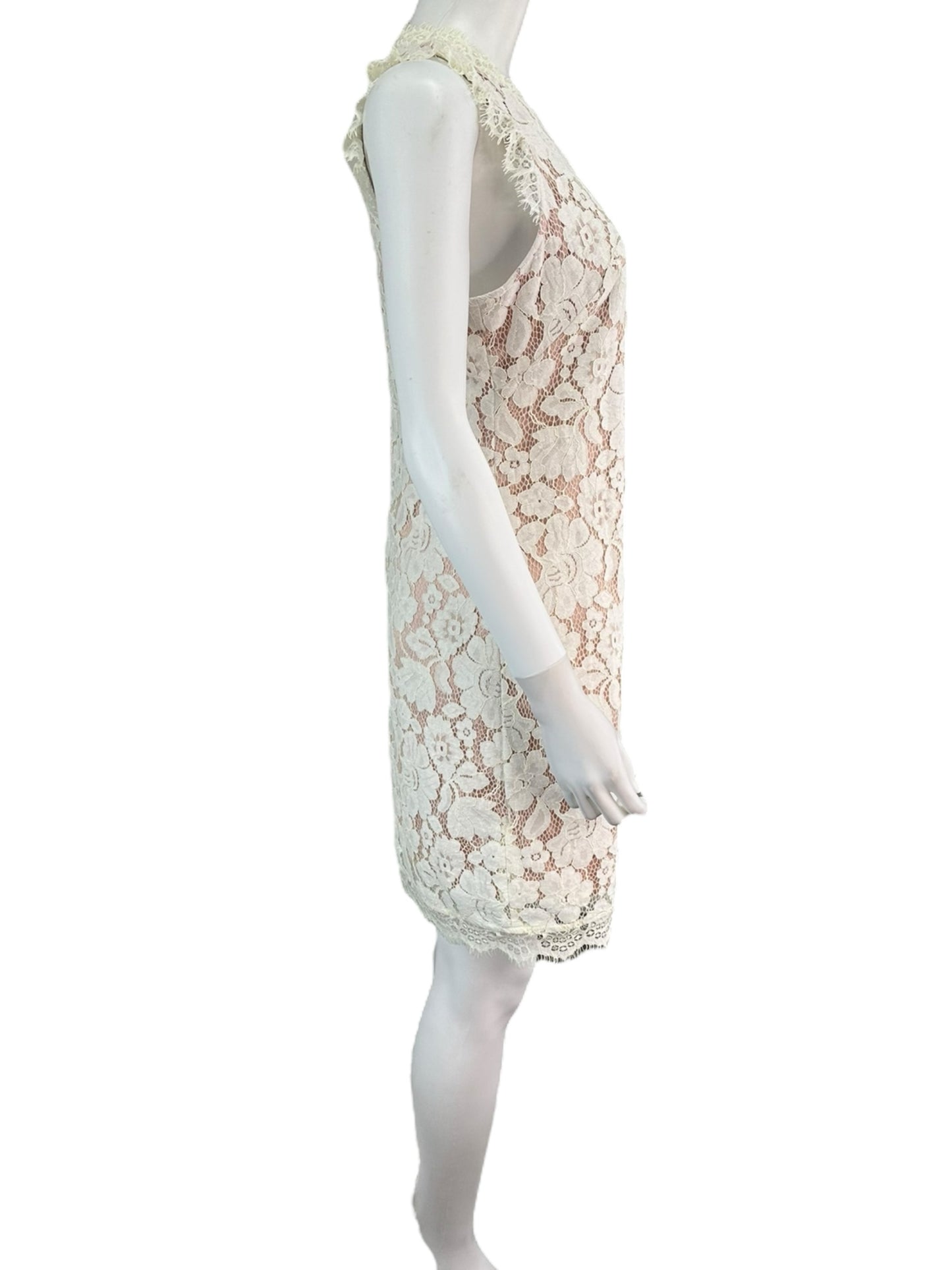 VINCE CAMUTO White Lace Mini Dress Size 6