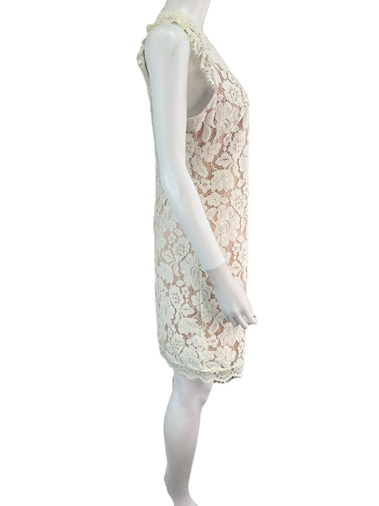 VINCE CAMUTO White Lace Mini Dress Size 6