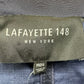 LAFAYETTE 148 NEW YORK Blue Denim Floral Trench Coat Size M