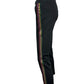 PAM&GELA Black Cropped Rhinestone Pants Size S