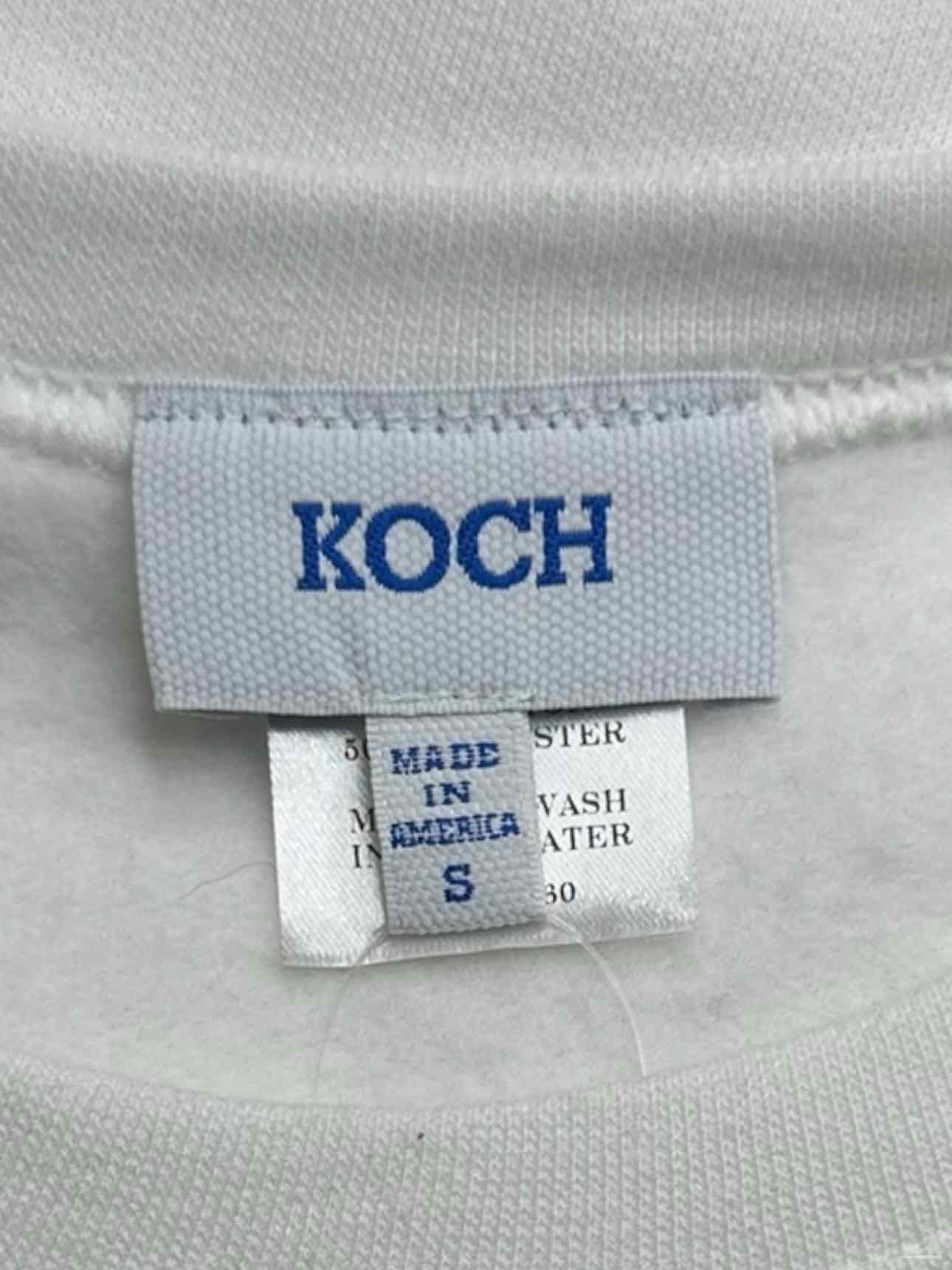 KOCH White Crewneck EQUALITY Sweatshirt Size S