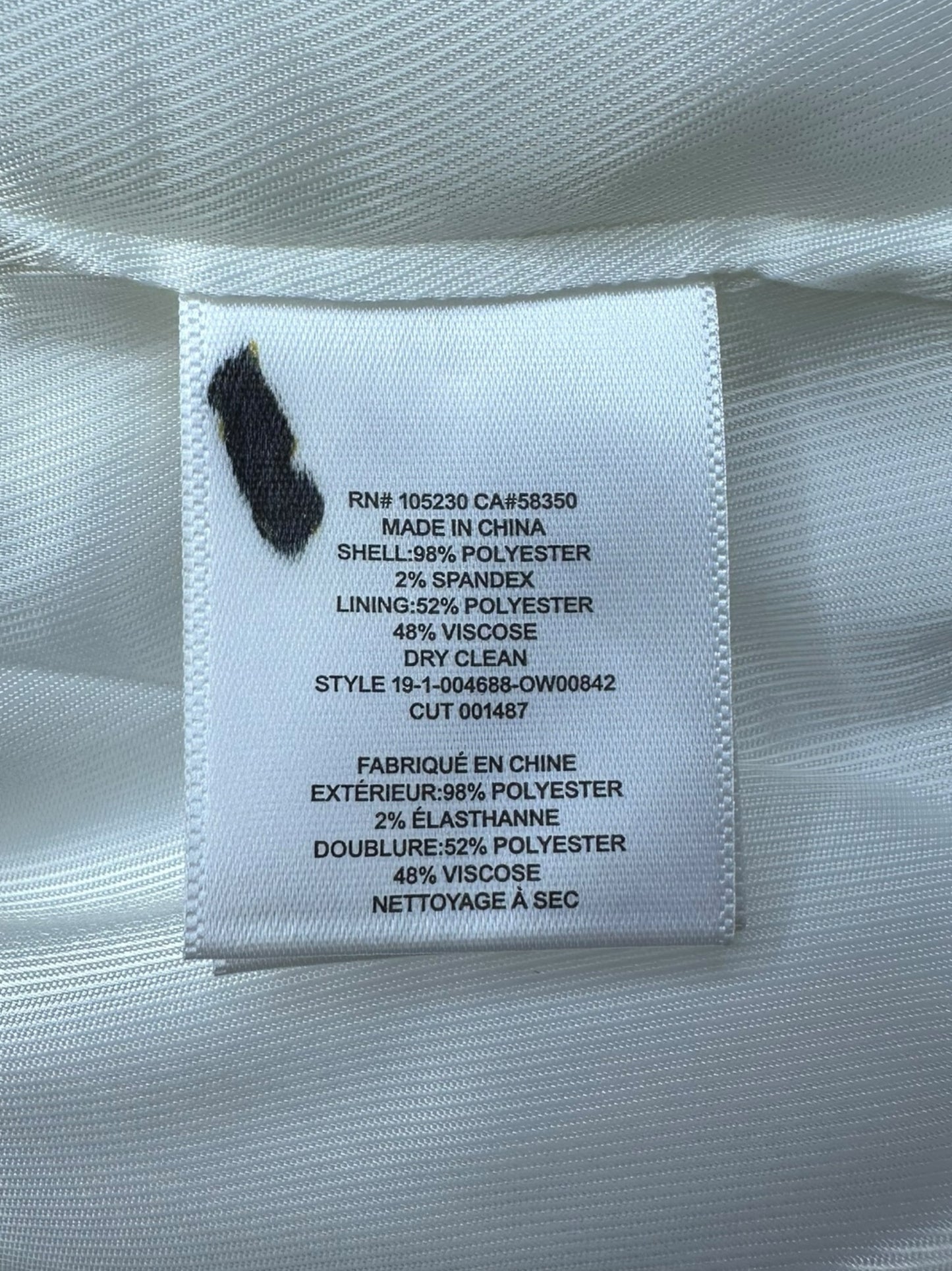 EQUIPMENT NWT White Quincy Tuxedo Blazer Size 00