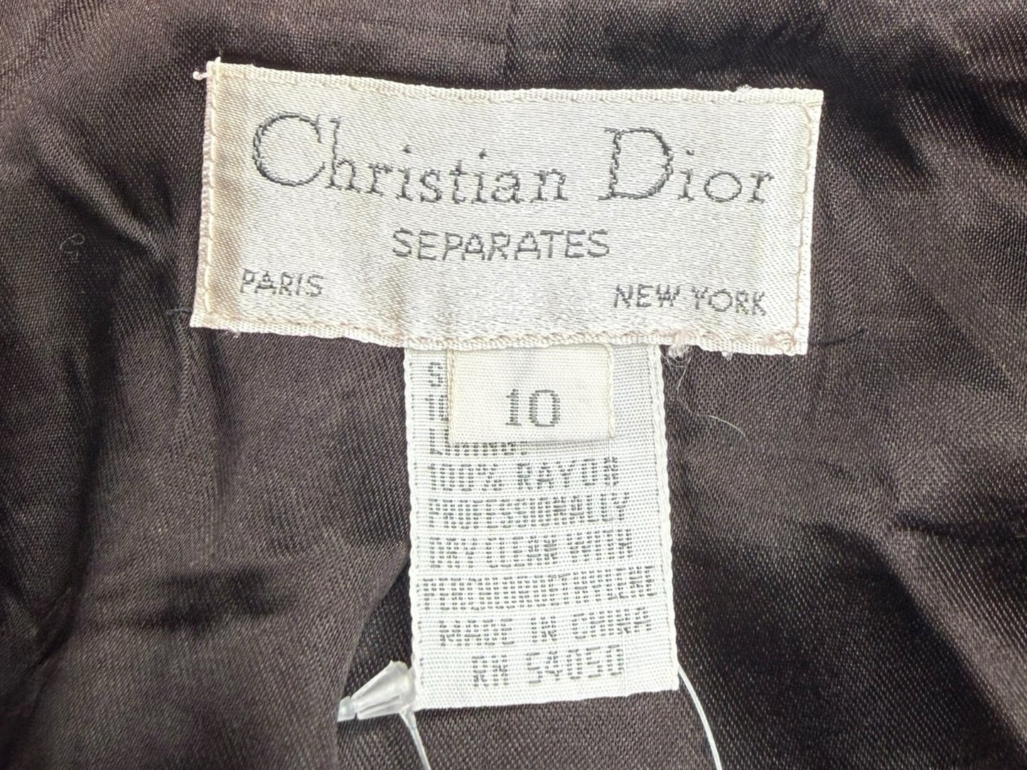 Vintage Christian Dior Purple Paisley Blazer Jacket Size 10