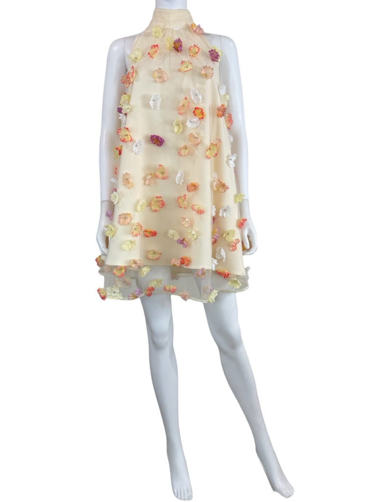ELLIATT Peach Livia Trapeze Floral Mini Dress Size XS