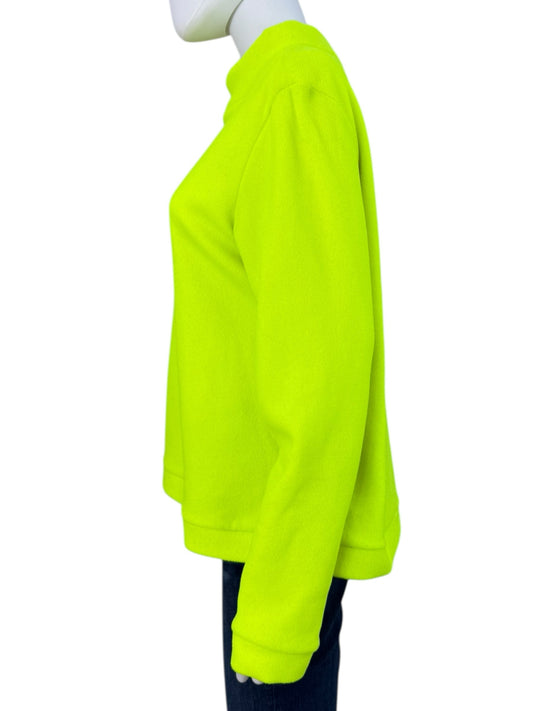 Dudley Stephens Neon Yellow Highland High Low Fleece Top Size XL