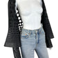 ESCADA SPORT Black Lamb Leather Polka Dot Jacket Size XL