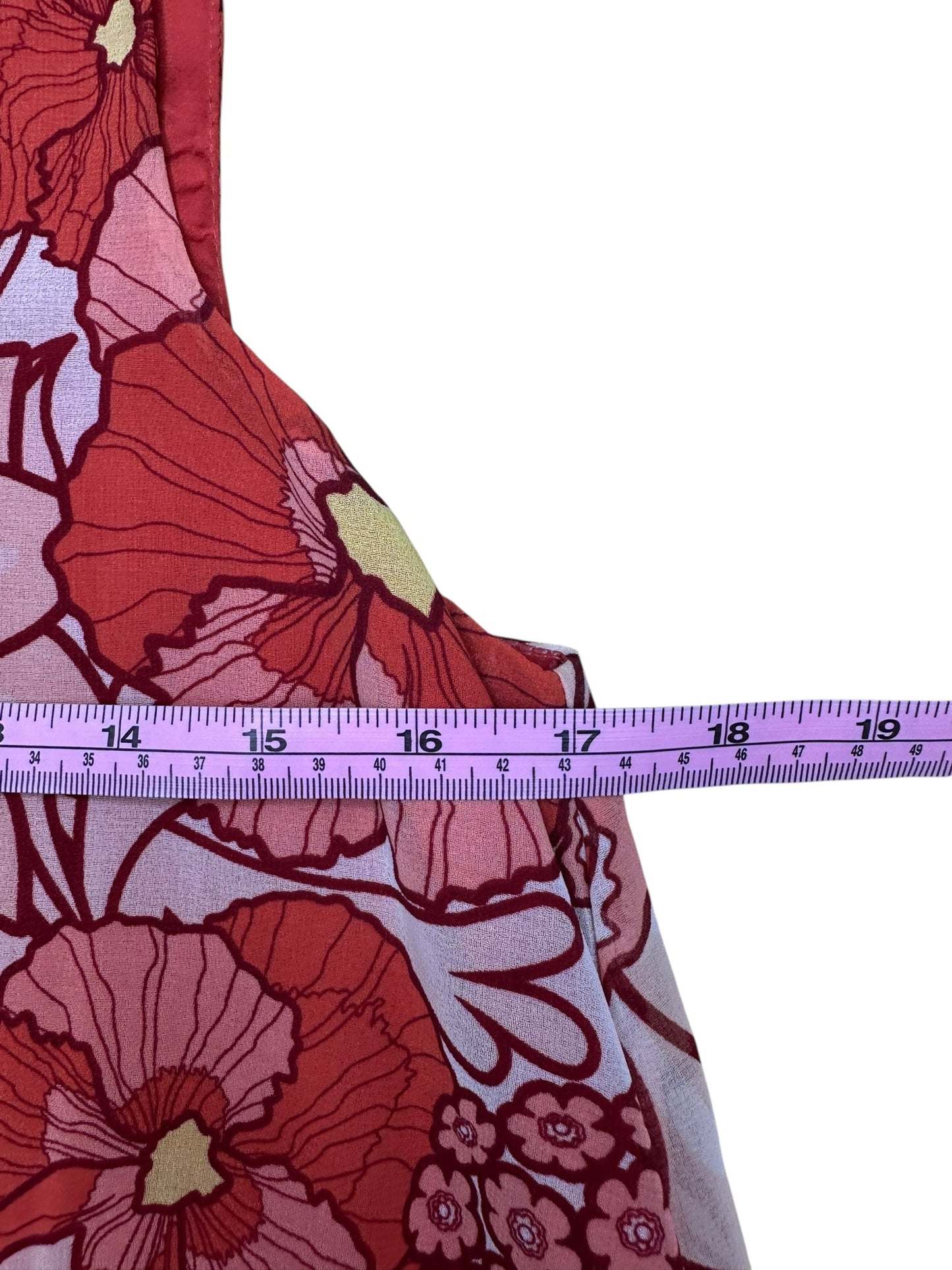 MAX STUDIO Coral Floral Mini Dress Size XS
