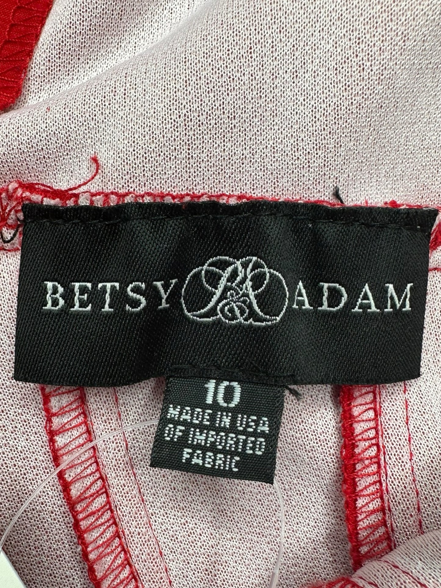 Betsy & Adam Red Maxi Formal Dress Size 10