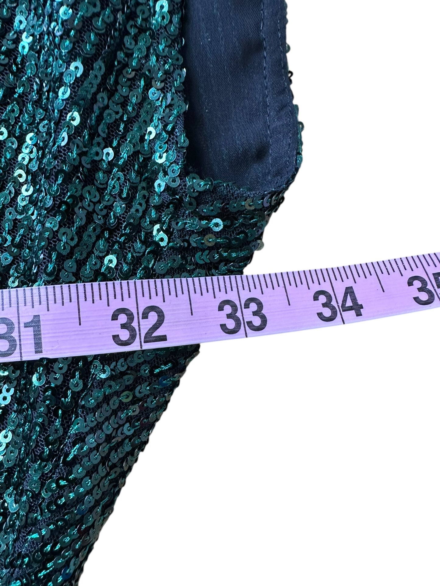 TRINA TURK Green Sequin Blouse Size XL