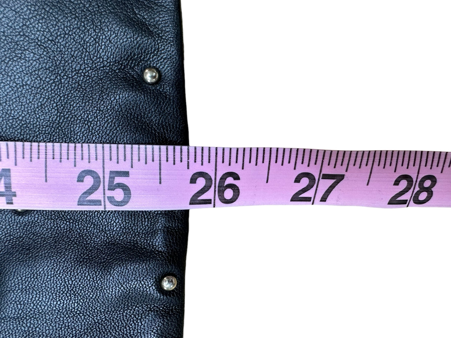 Fini Black Genuine Leather Studded Blazer Size XS