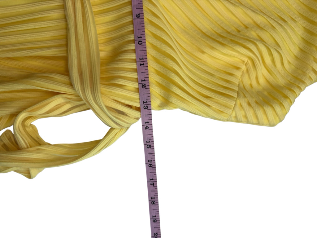 ANTONIO MELANI NWT Yellow Mesh Striped Enid Dress Size 2
