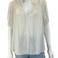 ULLA JOHNSON Sheer White Ruffle Blouse Size 4