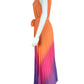 TAYLOR Ombre Pleated Maxi Dress Size M
