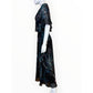 Teri Jon by Rickie Freeman NWT Black Floral Chiffon Capelet Dress Size 4