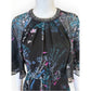 Teri Jon by Rickie Freeman NWT Black Floral Chiffon Capelet Dress Size 4