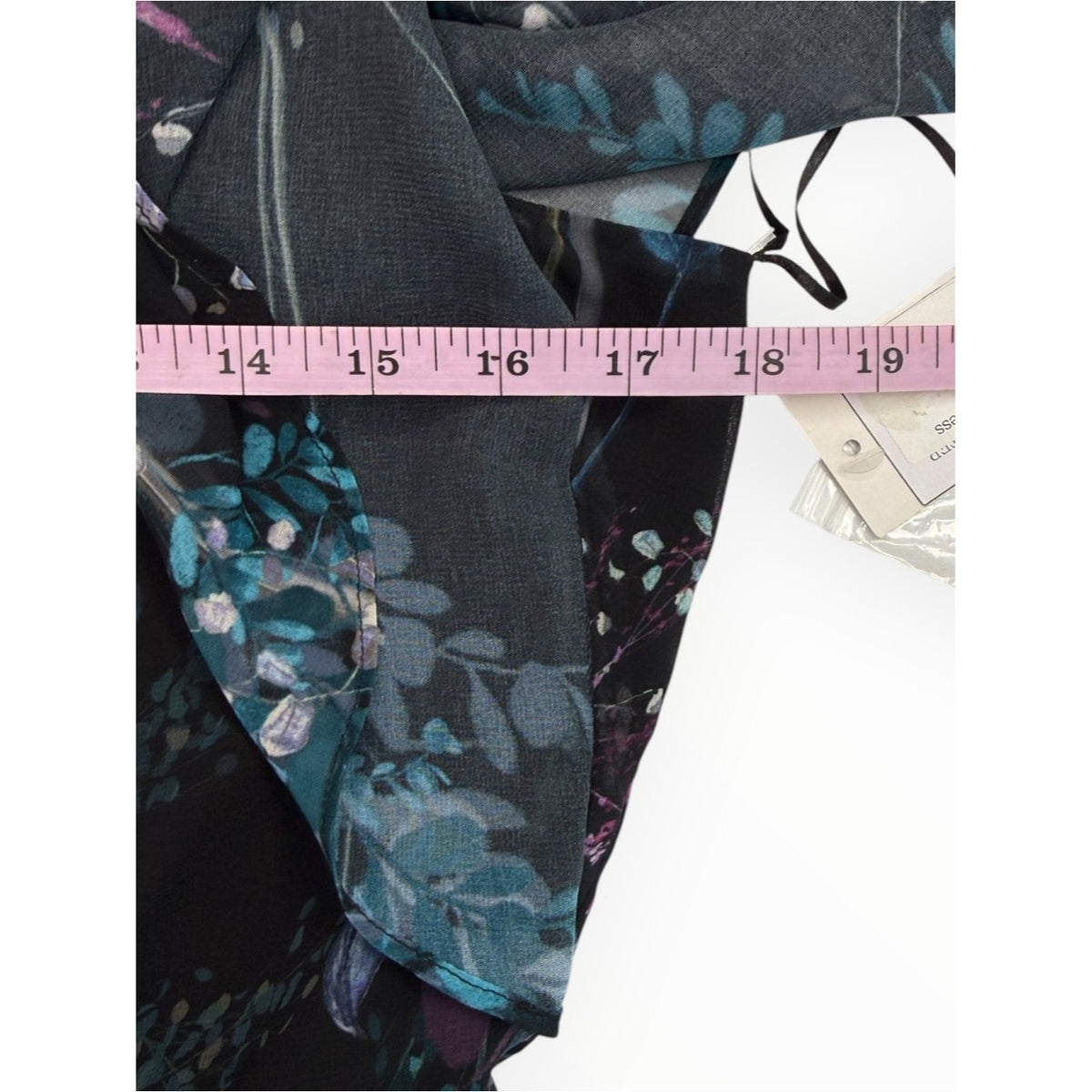 Teri Jon by Rickie Freeman NWT Black Floral Chiffon Capelet Dress Size 4