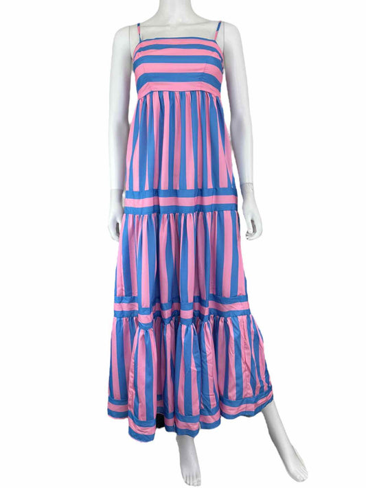 WITS THE LABEL NWT Pink and Blue Striped Maxi Dress Size S