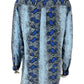 EQUIPMENT 100% Silk Blue Python Print Button-Down Shirt Size XS