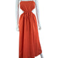 Line & Dot Orange Casual Dress Size S