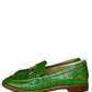 ANTONIO MELANI Green Croc Loafer Size 8.5