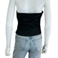 Vintage NWT Black Strapless Blouse Size M