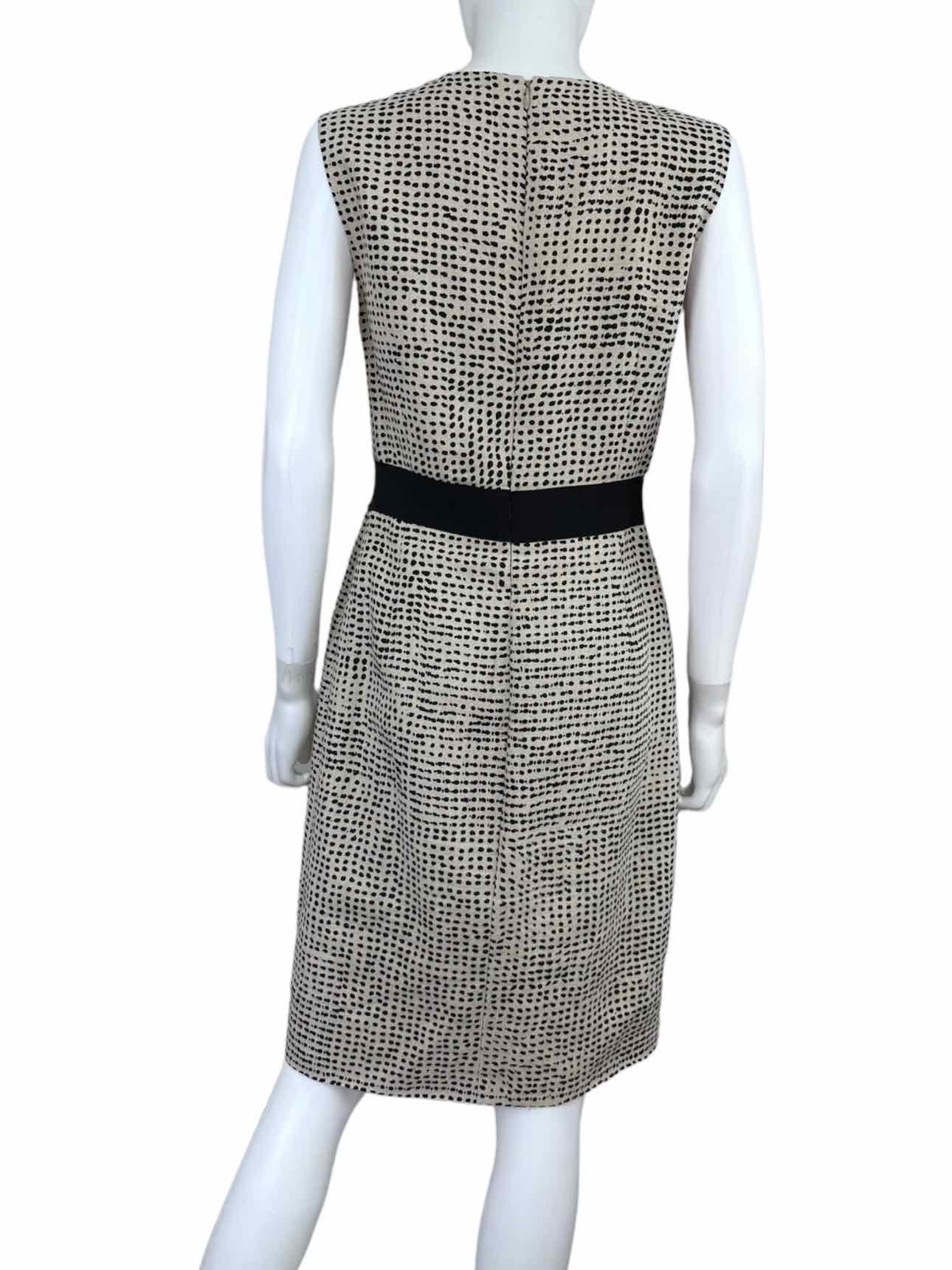 Giambattista Valli Tan Linen Print Dress Size M