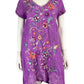 Johnny Was Purple Embroidered Dress Size M