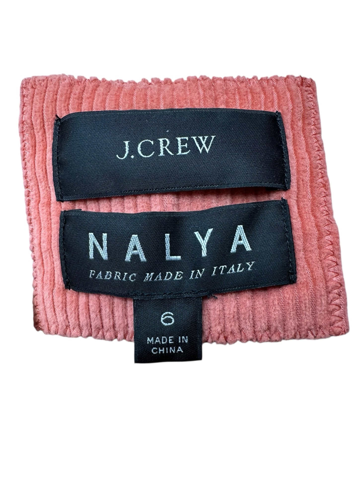 J. Crew Coral NALYA Corduroy Blazer Size 6